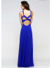 Chiffon Straps Sexy Back Long Prom Dress